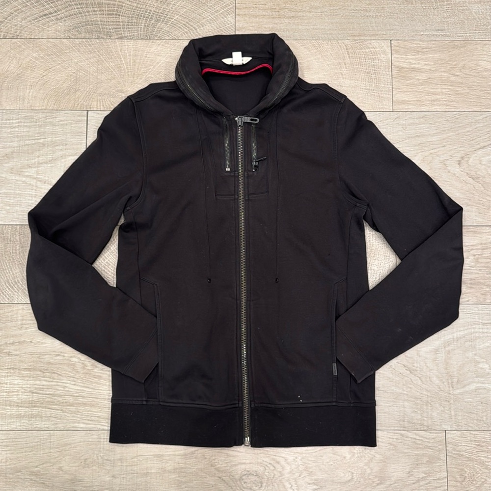 Calvin Klein Black Zip Up with Hidden Hood